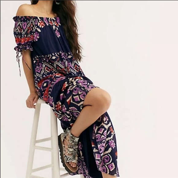 Free People Love Song Off the Shoulder Maxi Dress - Picture 1 of 12